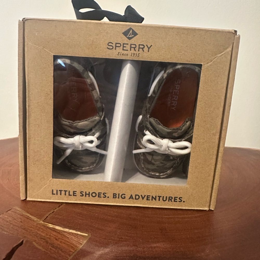 Sperry Intrepid Crib Camo 6-9 Month Infant Shoe New In box